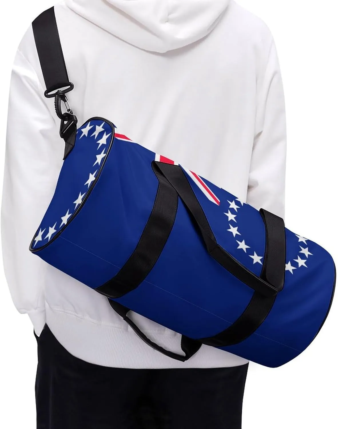 Cook Lslands Flag Waterproof Gym Duffel for Men Women Sports Travel Tote Bag