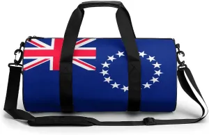 Cook Lslands Flag Waterproof Gym Duffel for Men Women Sports Travel Tote Bag