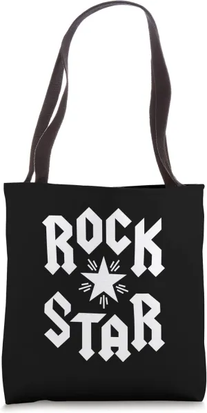 Cool Rock and Roll Star, I Love Rock Loud Music, Rock & Roll Tote Bag