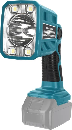 Cordless Flashlight for Makita 18V LXT Lithium-ion Battery, 18W 1250LM LED Work Light with USB Port, Jobsite Light with 110 Degree Pivoting Head Indoor Outdoor Use