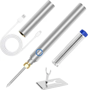 Cordless Soldering Iron Kit 1000mah USB Wireless Electric Soldering Gun Pen, Portable and Rechargeable for Home Appliance Repair, Electronic Components， DIY