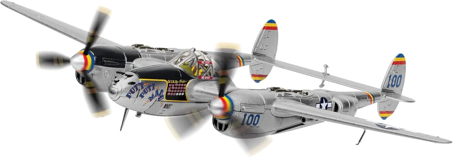 Corgi Diecast Lockheed P-38L Lightning 'Putt Putt Maru' 1:72 WWII US Military Aircraft Display Model AA36617