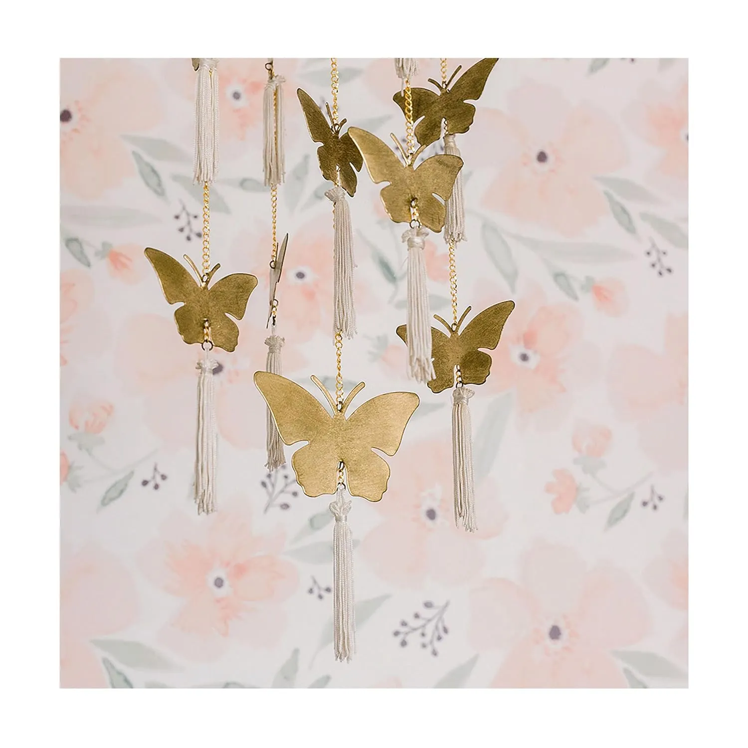Crane Baby Butterfly Baby Nursery Decor, Ceiling Hanging for Baby Girl, Butterfly Nursery Decor, Ceiling Hanging for Nursery, 6" x 6" x 36"
