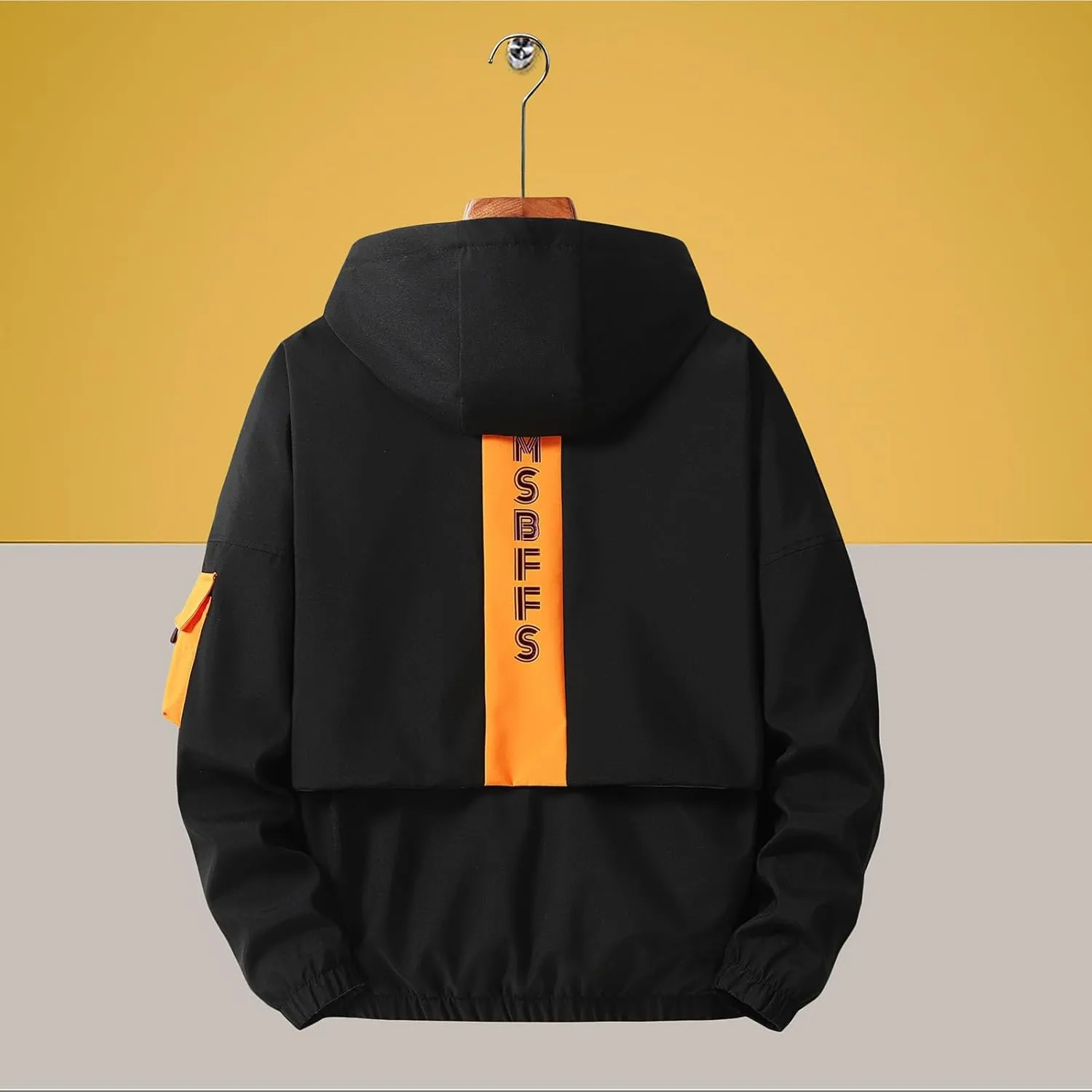 Cycling Rain Jackets for Men Outdoor Waterproof Running Bike Windbreaker Lightweight Packable Hooded Cargo Jacket