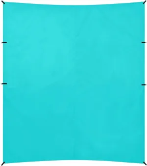 Dark Turquoise Blue Foldable Beach Cabana UPF50  Protection Water-Resistant Sun Shade with Sand Shovel for Backyard and Camping