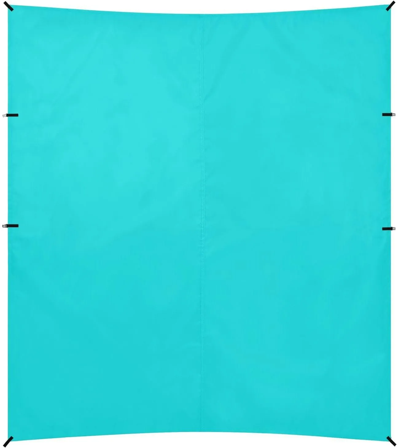 Dark Turquoise Blue Foldable Beach Cabana UPF50  Protection Water-Resistant Sun Shade with Sand Shovel for Backyard and Camping