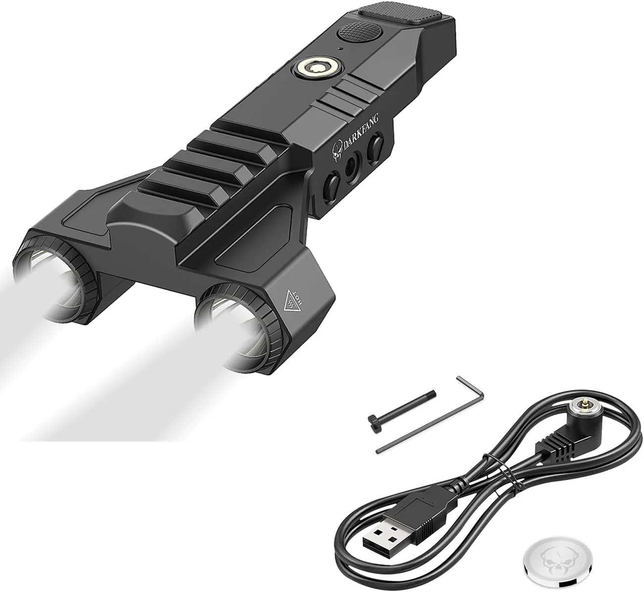DARKFANG Dual Beam Flashlight and Magnetic Charging Cable Bundle