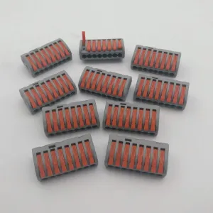 Davitu Electrical Equipments Supplies - 10PCS 8 Pin PCT-218 Universal compact wire wiring connector conductor terminal block with lever