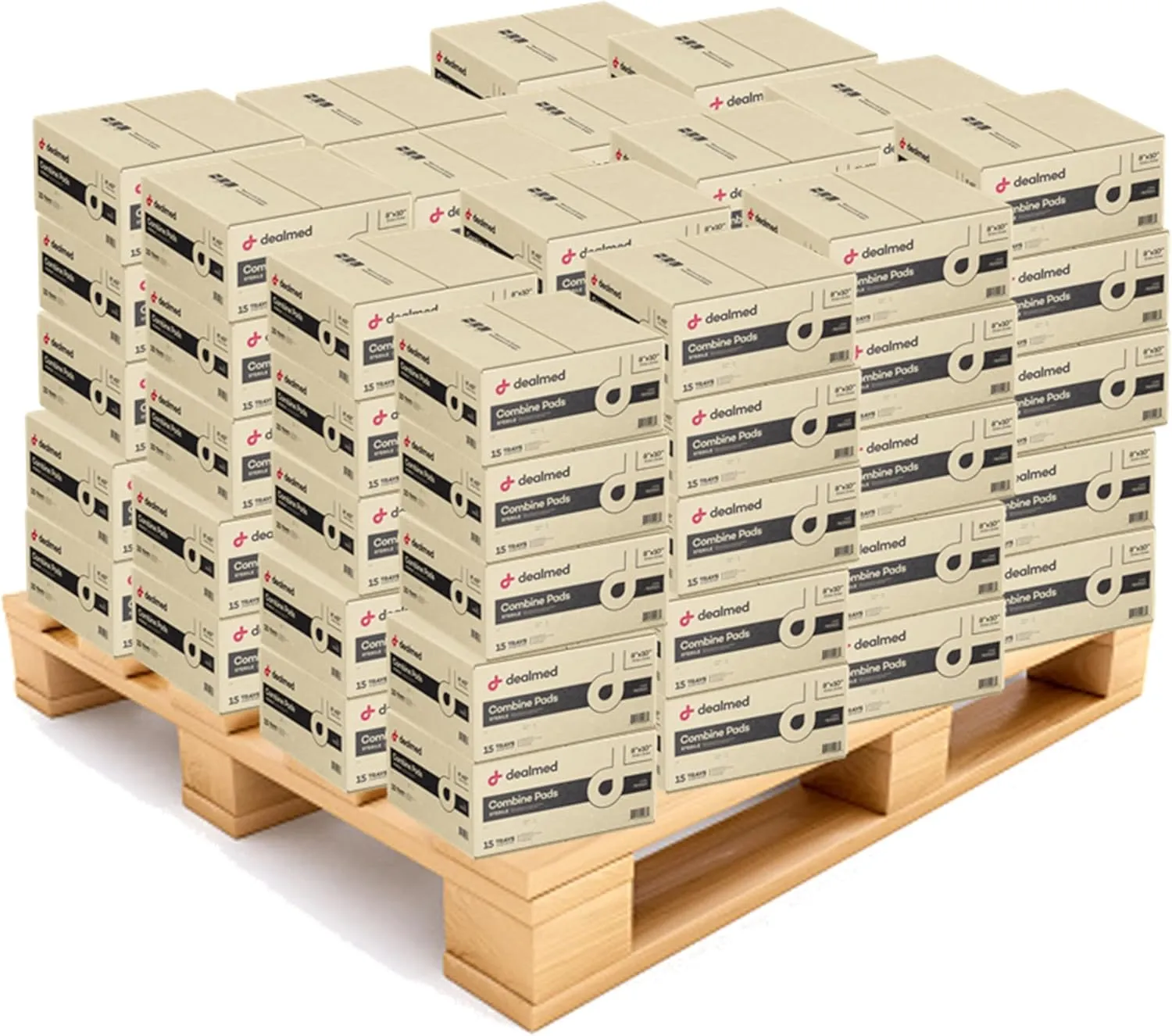 Dealmed Abdominal Combine Pads 8"x10" (8,640-Pallet) Sterile Individually Wrapped, ABD Pads, Absorbent, Non Adherent for Wound Care, Drainage, First Aid, (24/Box; 15/Case; 24/Pallet)