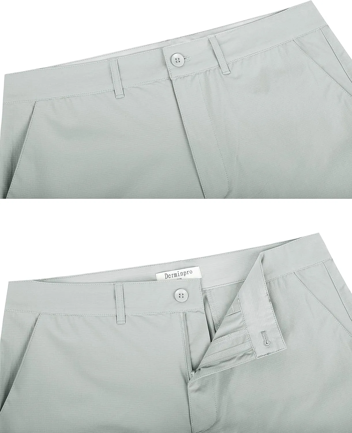 Derminpro Men's Quick Dry Stretch Water Resistant Golf Hiking Shorts with Multi Pockets
