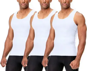 DEVOPS 3 Pack Men's Muscle Dry Fit Compression Tank Top