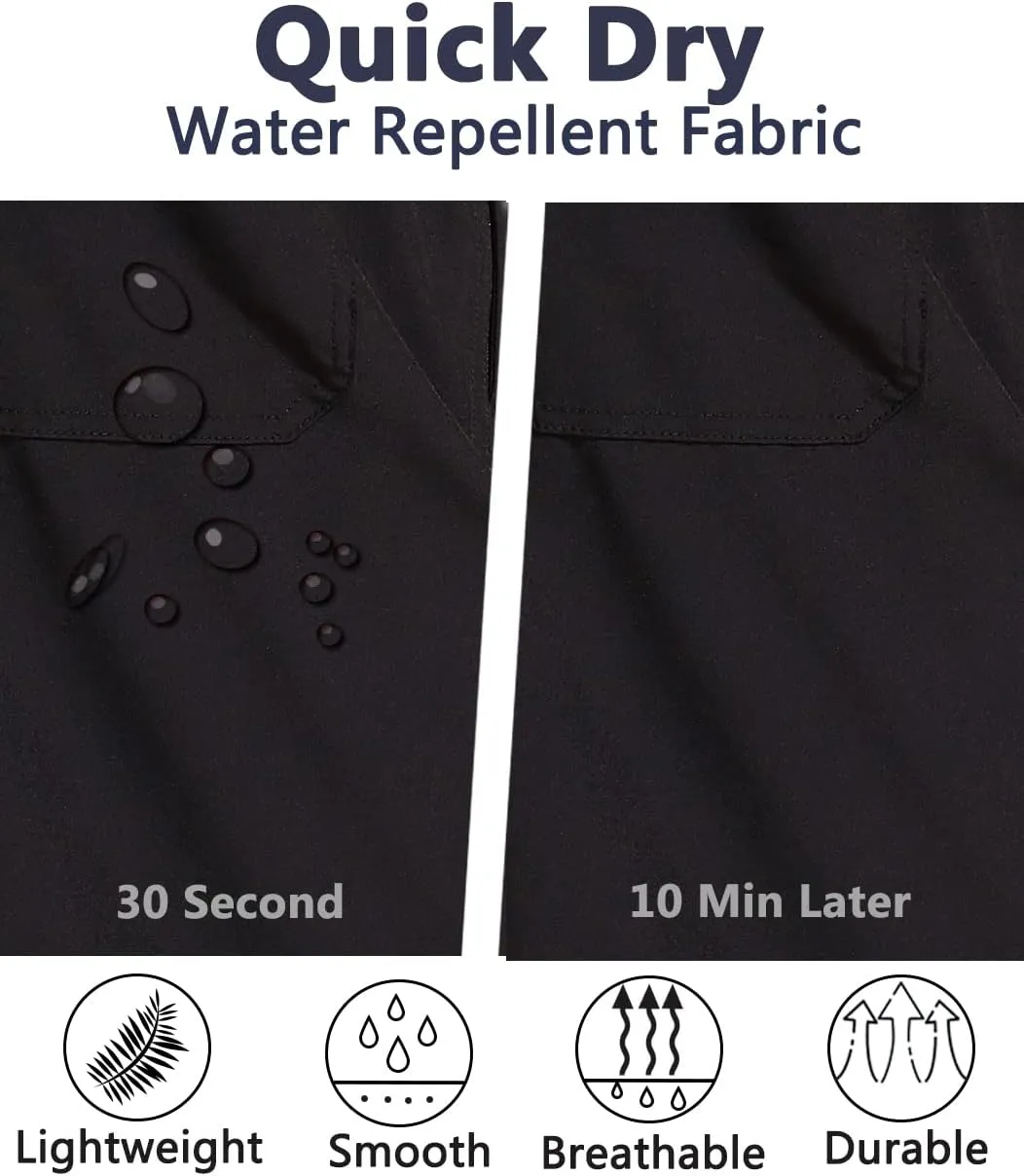 difficort Mens Swim Trunks with Compression Liner Quick Dry Bathing Suits Shorts with Zipper Pockets