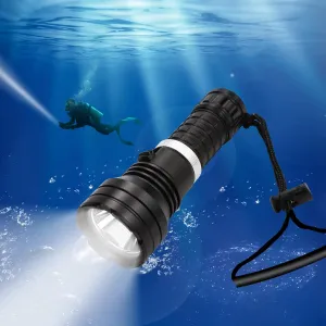 Dive Lights Super Scuba Diving Flashlight, IPX8 Waterproof Flashlight Underwater Lights, Dive Torch Snorkeling Light for Night Diving