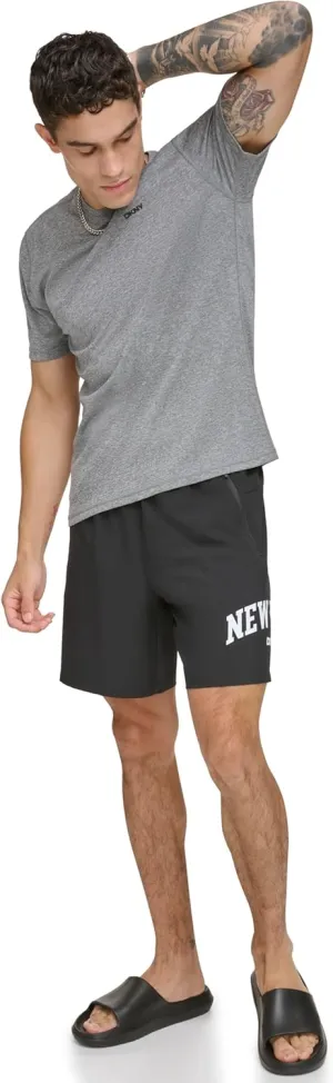 DKNY Men's Short Sleeve Quick Dry 40  Protection UPF Active Top