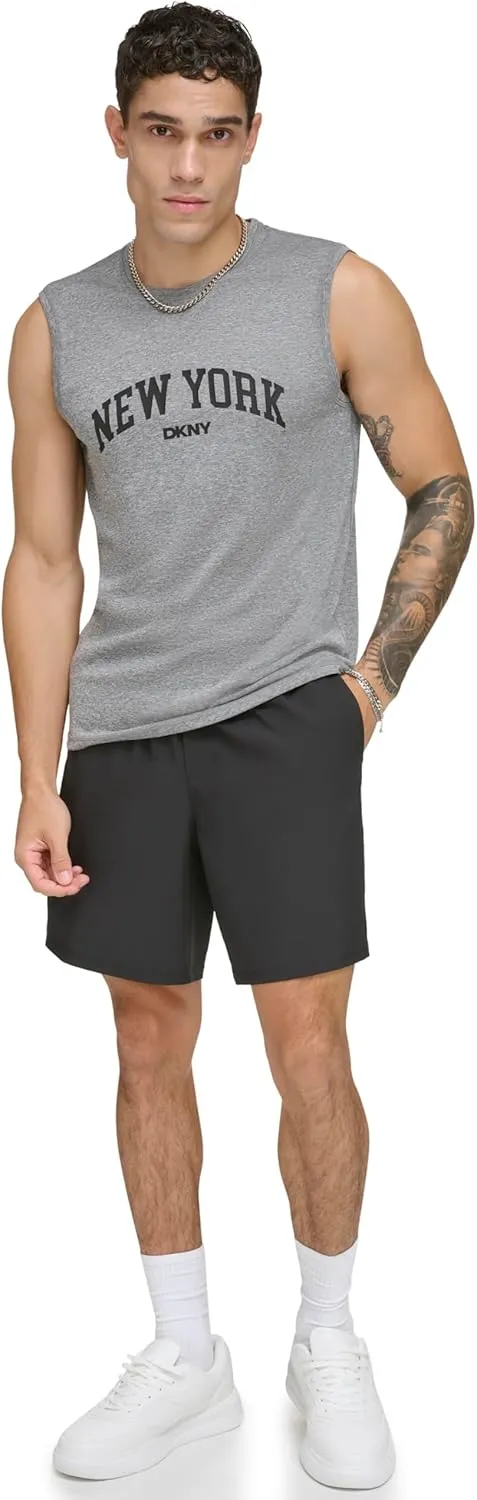 DKNY Men's Sleeveless Quick Dry 40  Protection UPF Active Top