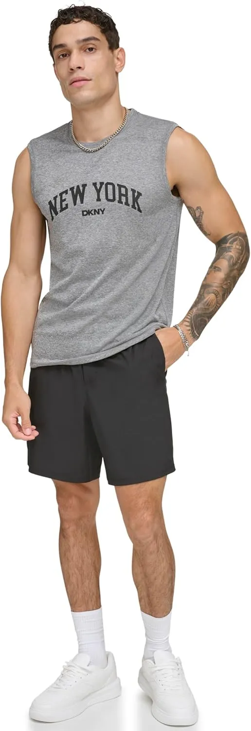 DKNY Men's Sleeveless Quick Dry 40  Protection UPF Active Top