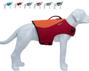 Dog Life Jacket, Sport Style Dog Float Coat with Excellent Buoyancy, Stylish Dog Swimming Safety Vest with Rescue Handle for Small Medium Large Dogs Orange-Red XL