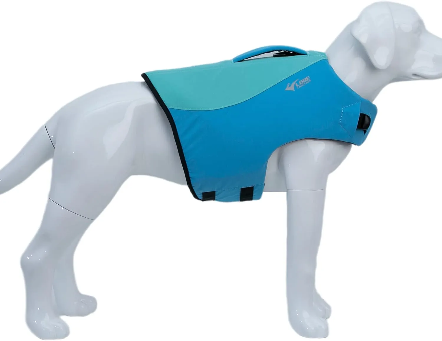 Dog Life Jacket, Sport Style Dog Float Coat with Excellent Buoyancy, Stylish Dog Swimming Safety Vest with Rescue Handle for Small Medium Large Dogs Turquoise XL