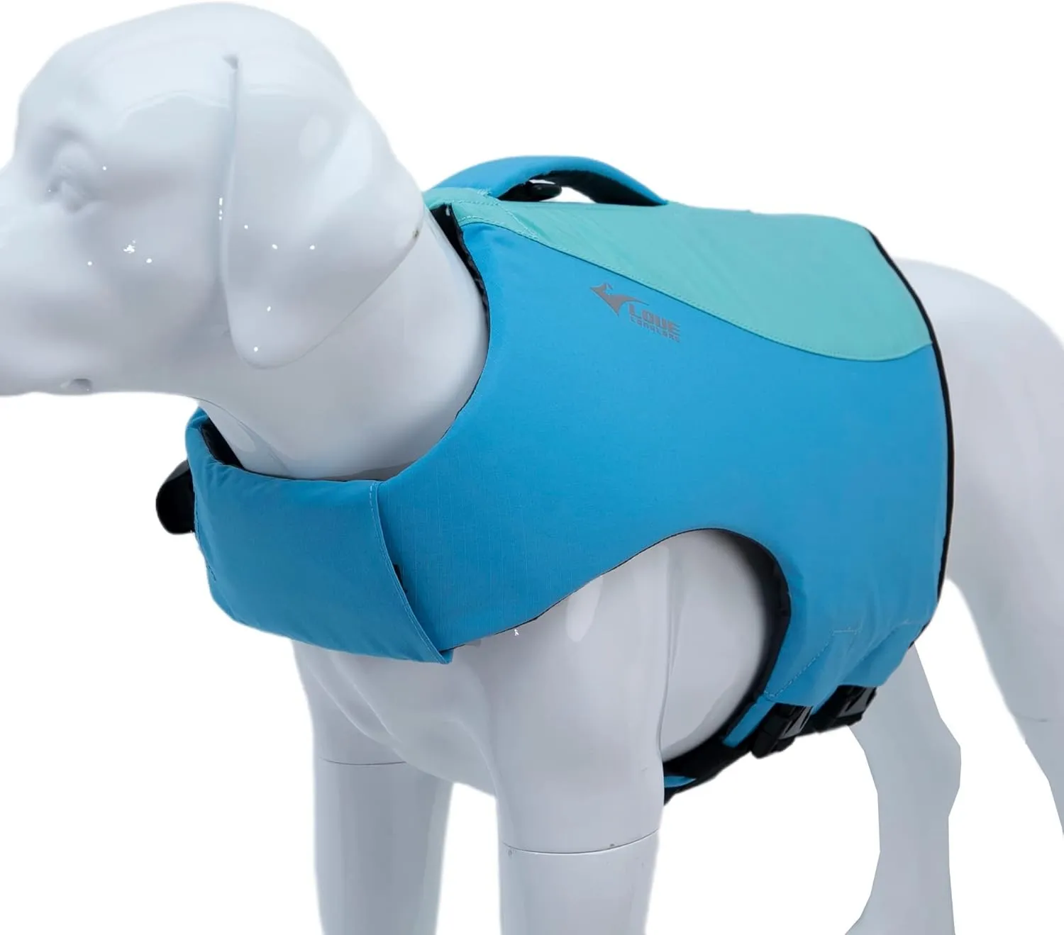 Dog Life Jacket, Sport Style Dog Float Coat with Excellent Buoyancy, Stylish Dog Swimming Safety Vest with Rescue Handle for Small Medium Large Dogs Turquoise XL