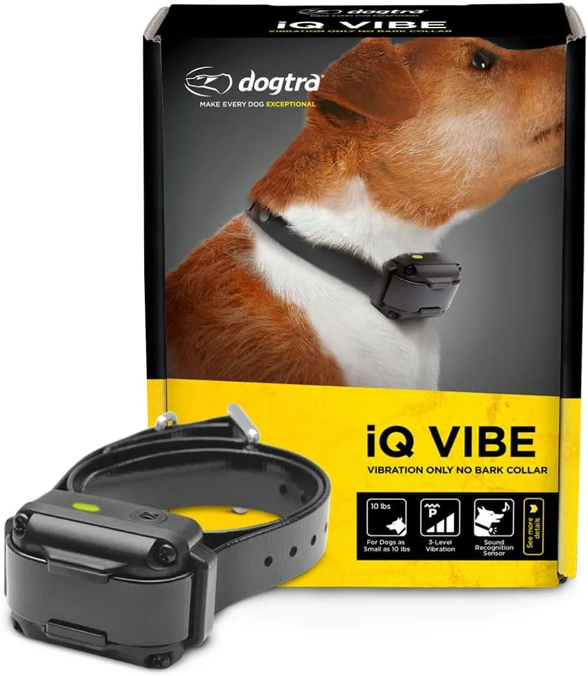 Dogtra iQ Vibe Vibration Only No Bark Collar Rechargeable Waterproof Compact