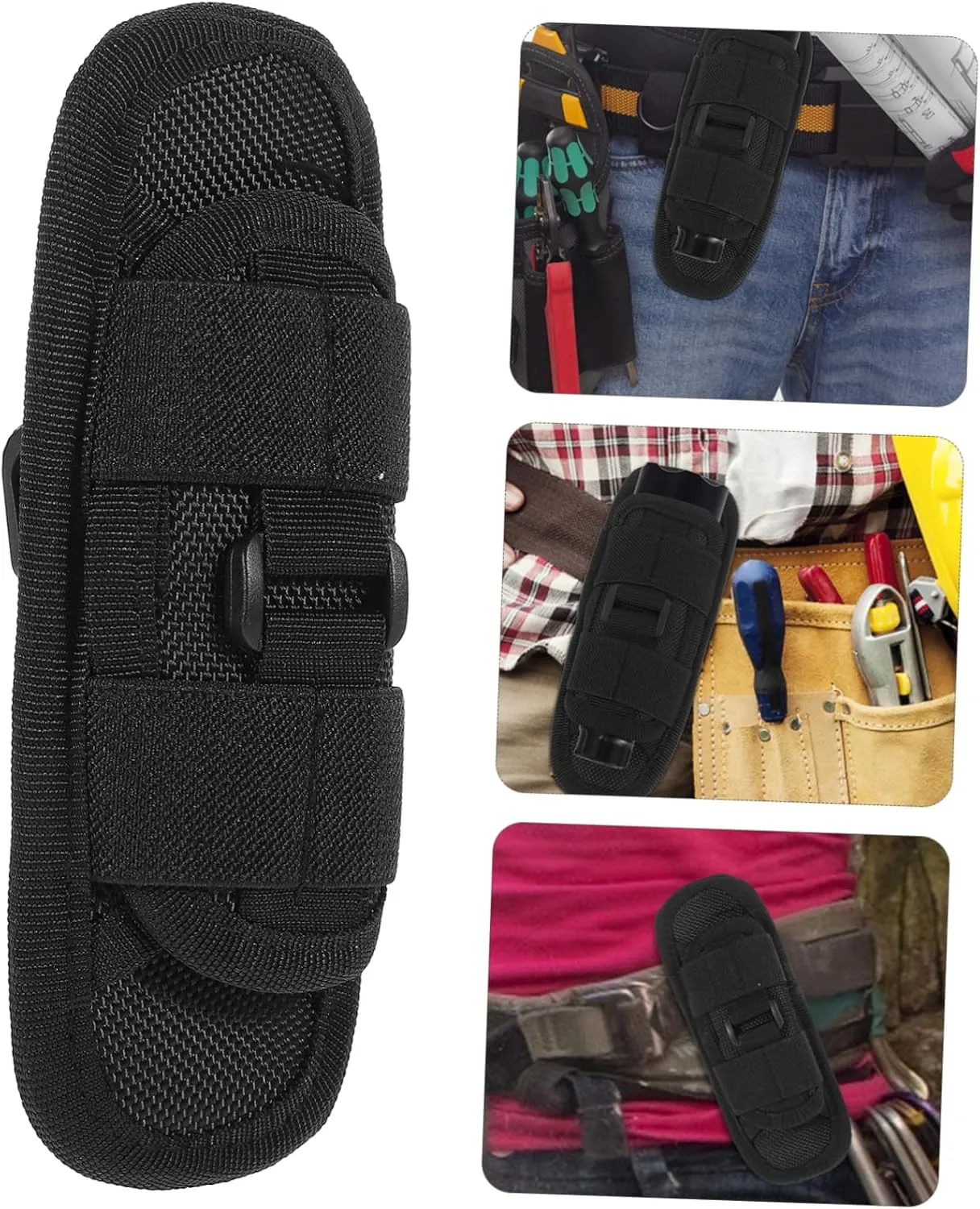 DOITOOL 2pcs Flashlight Pouch Flashlight Carry Case Flashlight Holster Leather Case Flashlight Case Belt