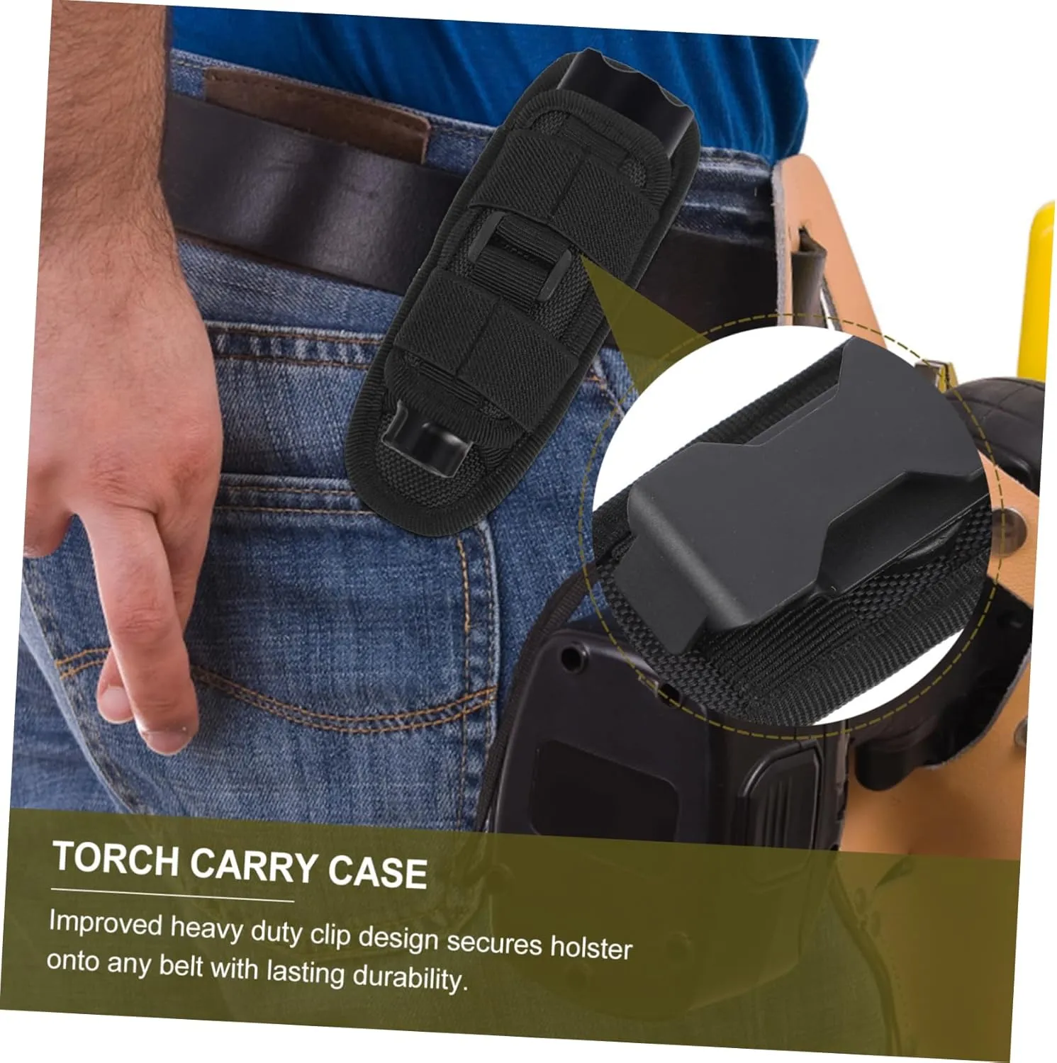 DOITOOL 2pcs Flashlight Pouch Flashlight Carry Case Flashlight Holster Leather Case Flashlight Case Belt