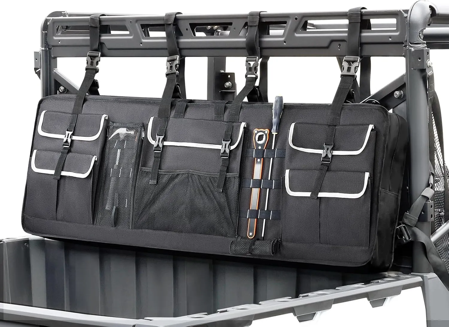 Double UTV Gun Rack Bag, Quick Release Hunting Tool Carrier Soft Case for Hunting Compatible with Polaris Ranger Yamaha Kawasaki and Most UTVs