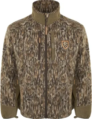 Drake Waterfowl Windproof Layering Jacket with Agion Active XL Mossy Oak Bottomland Large