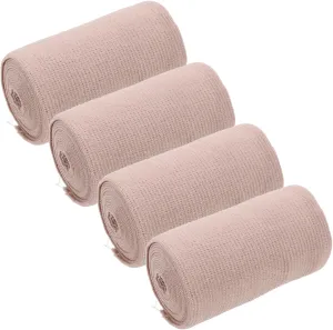 Elastic Bandage Wrap Foot 4pcs Cotton Compression Wraps for Sports Injuries Ankle Sprains