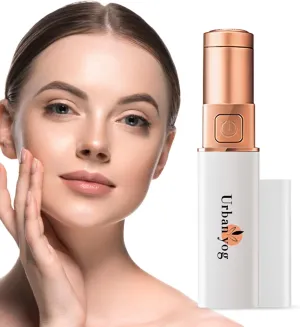 Electric Facial Hair Remover for Women, Quick 60-Minute Charge, 100-Minute Runtime, Stainless Steel Blade, Painless Hair Removal for Upper Lip, Chin, Eyebrows & Cheeks, Compact & Portable