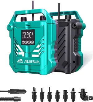 Electric Paddle Board Pump 22PSI High Pressure Inflatables Boat Kayak Accessories Air Pump for Sup Paddleboard Air Mattress Tent Portable Rechargeable Pump Inflation 12V DC Car Connector