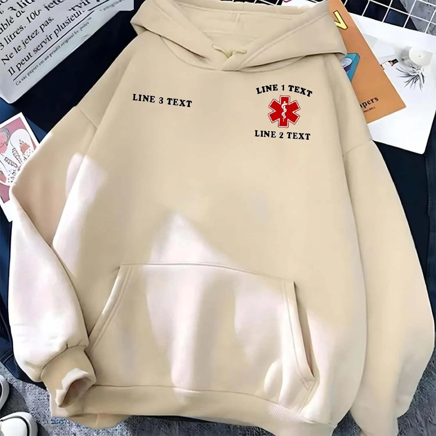 Embroidered EMT EMS Sweatshirt Custom Paramedic Shirt Emergency Medical Services Hoodie
