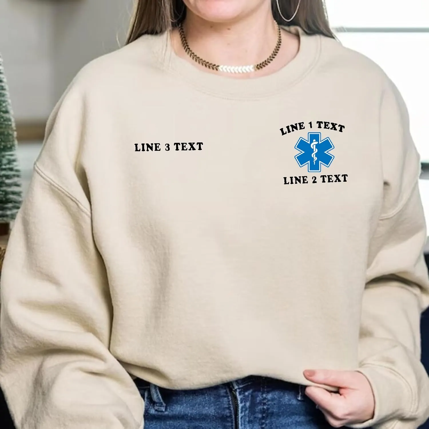 Embroidered EMT EMS Sweatshirt Custom Paramedic Shirt Emergency Medical Services Hoodie