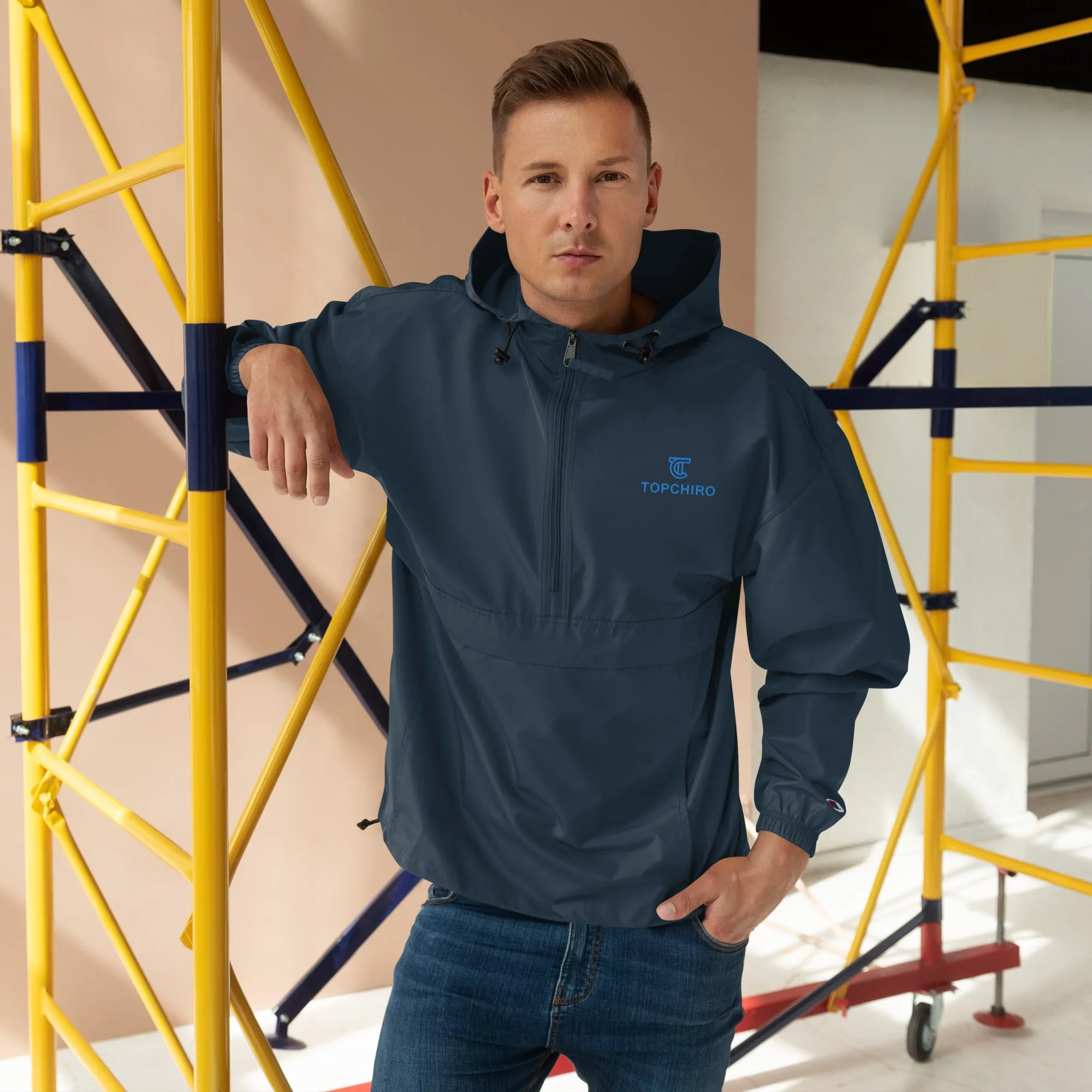 Embroidered Packable Jacket