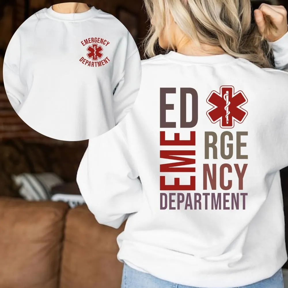Emergency Department Sweatshirt RN Vintage Sweatshirt, Emergency Department Shirt, ER Sweater, Emergency Room Tech