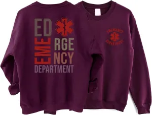 Emergency Department Sweatshirt RN Vintage Sweatshirt, Emergency Department Shirt, ER Sweater, Emergency Room Tech