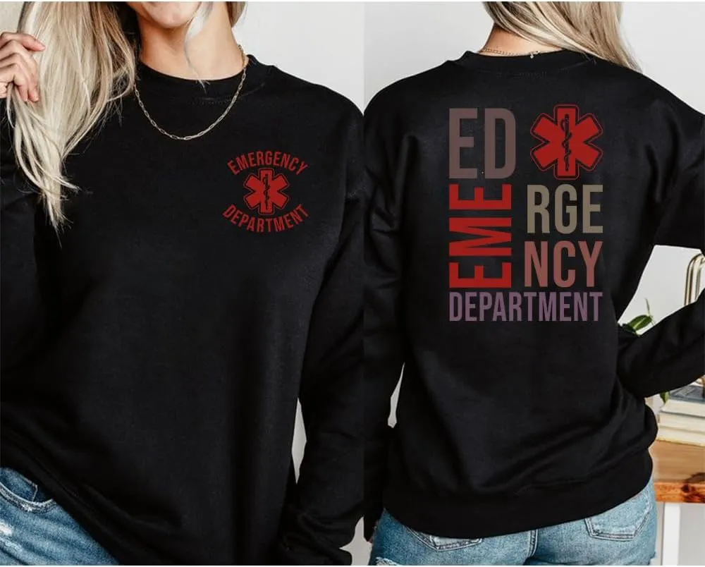 Emergency Department Sweatshirt RN Vintage Sweatshirt, Emergency Department Shirt, ER Sweater, Emergency Room Tech