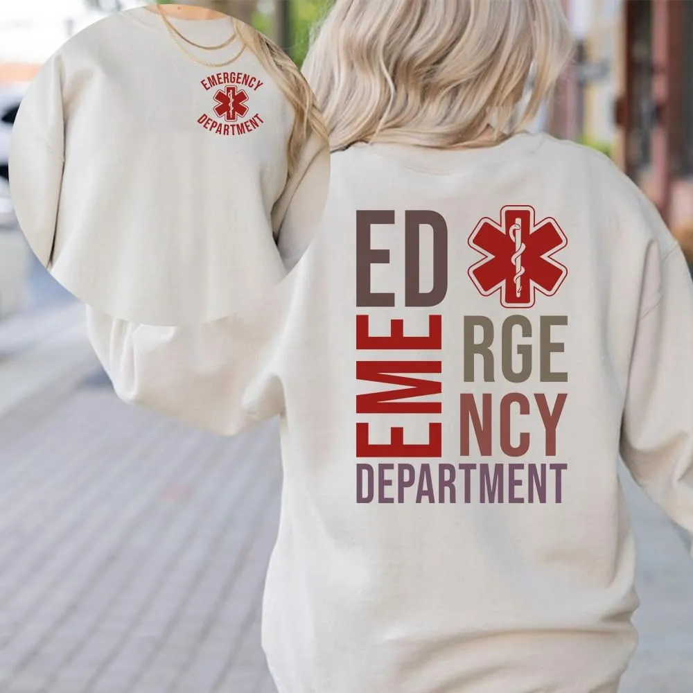 Emergency Department Sweatshirt RN Vintage Sweatshirt, Emergency Department Shirt, ER Sweater, Emergency Room Tech