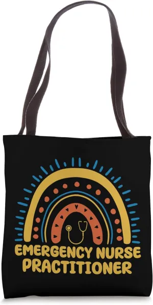 Emergency Nurse Practitioner Boho Rainbow Apparel Acute Care Tote Bag