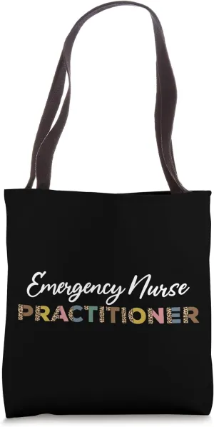 Emergency Nurse Practitioner Leopard Pattern ENP Acute Care Tote Bag