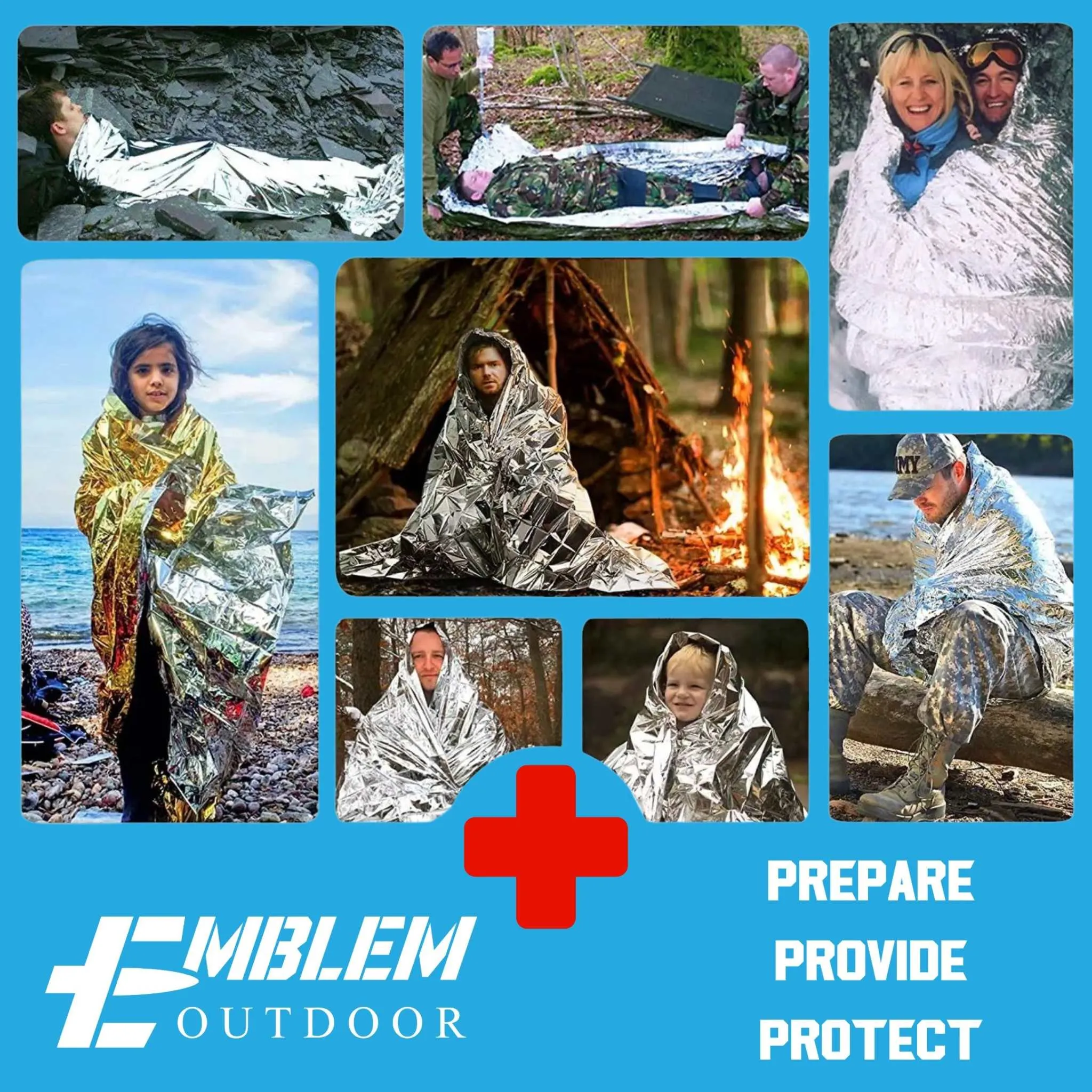 Emergency Survival Kit | 244 Pieces | MOLLE system tactical bag | First Aid