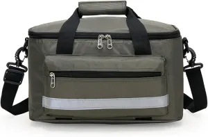 Empty First Aid Bag, Emergency Medical Bag with Reflective Strips, Portable Medicine Storage Bag for Travel, Camping, Car, Outdoor and Home. (Green)