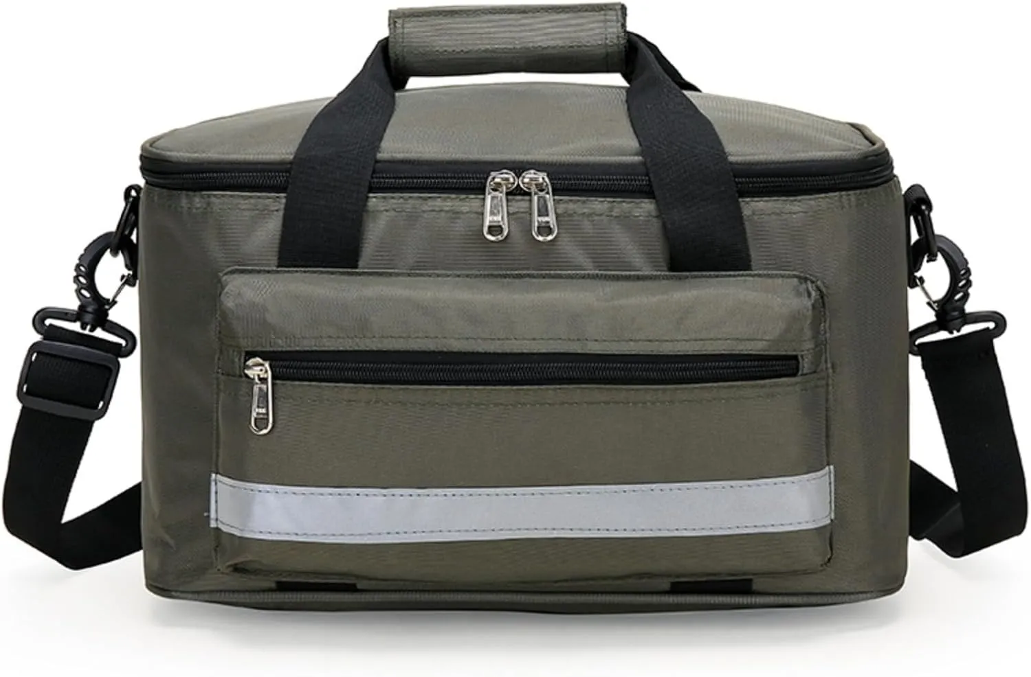 Empty First Aid Bag, Emergency Medical Bag with Reflective Strips, Portable Medicine Storage Bag for Travel, Camping, Car, Outdoor and Home. (Green)