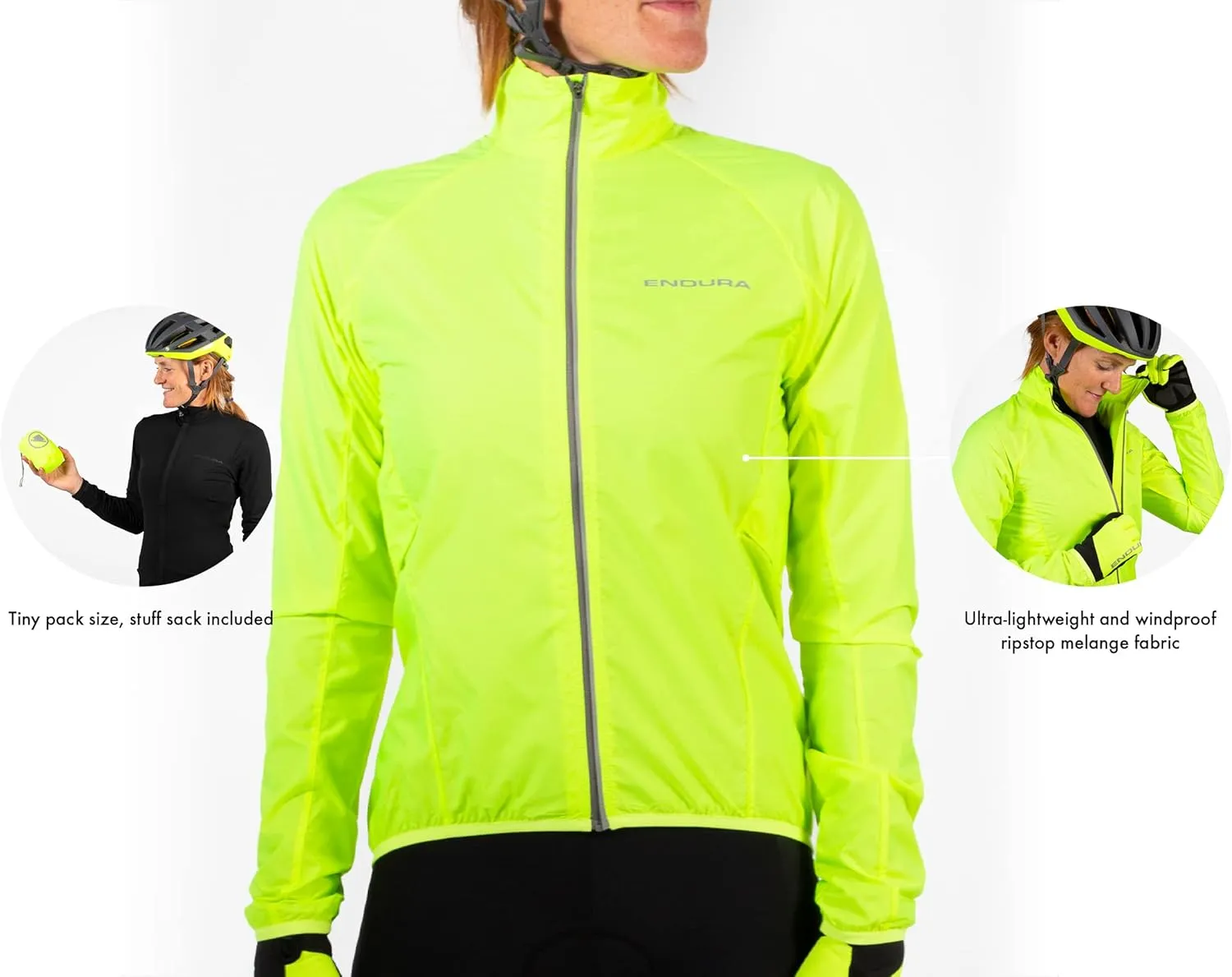 Endura Womens Pakajak Windproof Road Cycling Jacket