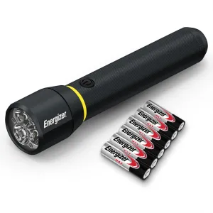 ENERGIZER LED Flashlight Vision PRO, Ultra Bright 1000  Lumens, IPX4 Water Resistant, Aircraft-Grade Aluminum LED Light, Rugged Metal Flash Light for Outdoors, Emergency Power Outage, Black
