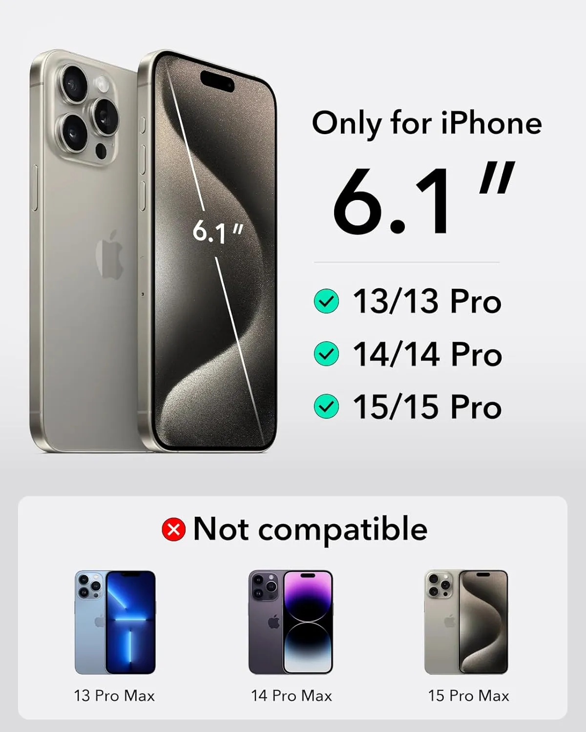 ESR Waterproof Phone Pouch for iPhone 15 Pro / 14 Pro / 13 Pro, Underwater Touch Sensitivity, IPX8 Floating Waterproof Cellphone Case with Lanyard, Dry Bag for Snorkeling, Black, 2 Pack