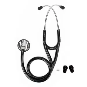 eSteth eSteth Cardiology Stethoscope - Ultra Sensitive Professional and Broad Single Head Diaphragn - Extra Ear Tips - 30" Flexible Tubing, Black Stethoscope