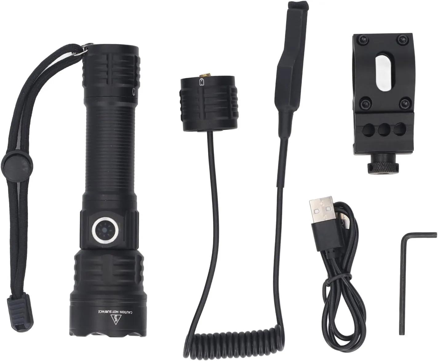 EVTSCAN LED Flashlight Zoomable 1200LM Super Bright 3 Modes IP65 Water Flashlight for Camping Hiking Outdoor White Light