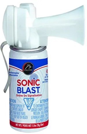 Falcon Safety Products FSB1 Sonic Blast with Clip - White , 1 oz.