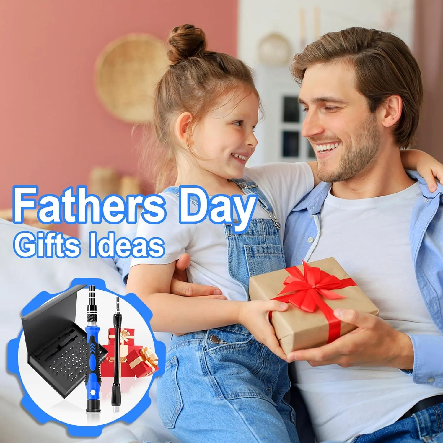 Father's Day Gifts from Daughter/Wife/Son, Electronics Precision Screwdriver Sets 60-Piece with 57 Bits, Birthday Gifts for Dad Who Wants Nothing, Tool Gifts for Men Boyfriend Him